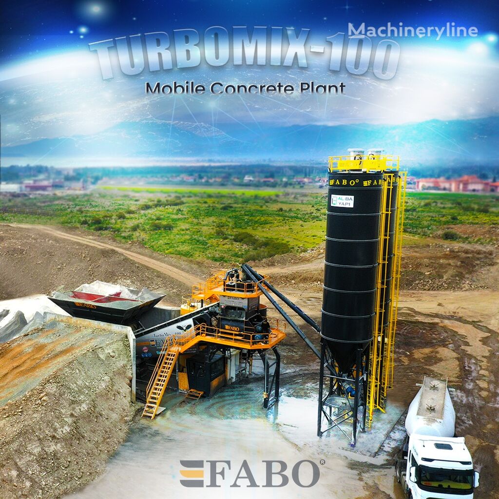 جديد ماكينة صناعة الخرسانة FABO TURBOMIX-100 Mobile Concrete Batching Plant